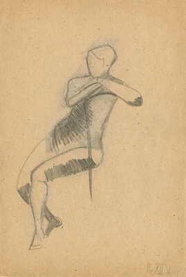 Казанская Мария Борисовна. Обнаженная, сидящая на стуле